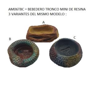 BEBEDERO TRONCO MINI DE RESINA