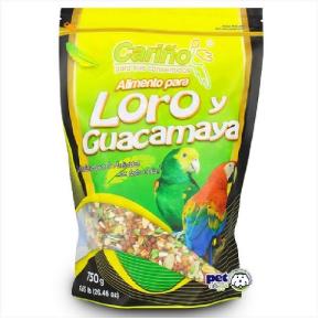 ALIMENTO PARA LOROS Y GUACAMAYAS 750 G