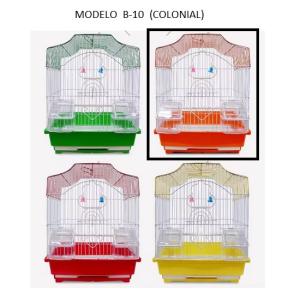 JAULA AVES COLONIAL 30X23X39CMS NARANJA