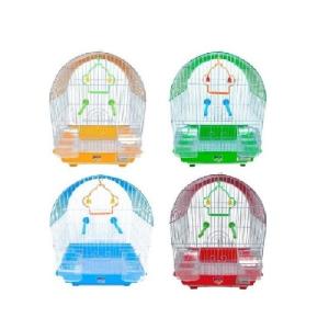 JAULA AVES CURVA 30X23X39CM ROJA