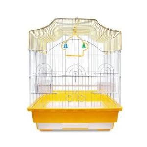 JAULA AVES CUBO 30X23X39CM AMARILLA