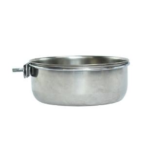 TAZA ACERO C/ABRAZ. P/JAULA 30 OZ.