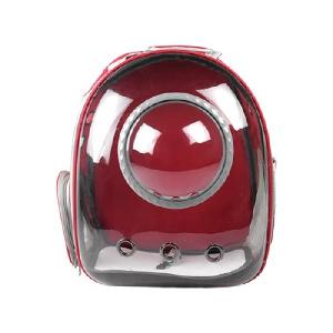 MOCHILA BURBUJA P/MASCOTAS ROJA