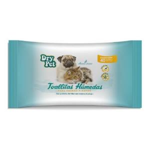 TOALLITAS HUMEDAS P/PERRO Y GATO 40PZAS