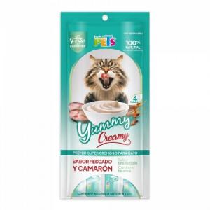 YUMMY CREAMY P/GATO PESCADO Y CAMARON 14GRS