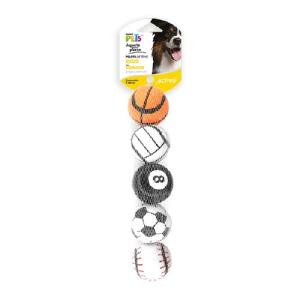 JUGUETE PELOTAS DE TENIS DEPORTIVAS C/SQUEAKER 5 PZAS