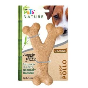 JUGUETE HUESO TRIPLE DE BAMBU GDE T/P