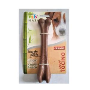 JUGUETE HUESO DE BAMBU GDE TOCINO