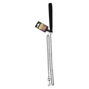 CORREA NEGRA C/CADENA METALICA 2MMX120CM