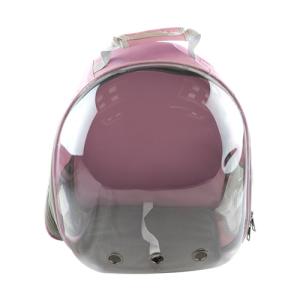 MOCHILA TRANSPARENTE P/MASCOTAS ROSA