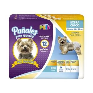 PAÑALES P/PERRO DRY PET XCH 12 PZAS.
