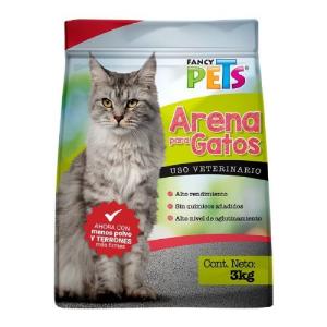 ARENA P/GATO 3 KGS. FANCY PETS