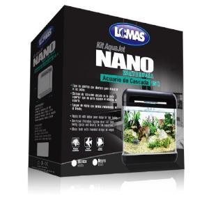 ACUARIO NANO CASCADA 15 LTS. B/N NEGRO