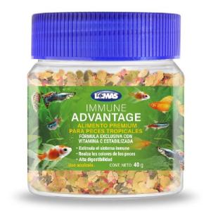 HOJUELAS IMMUNE ADVANTAGE PARA PECES TROPICALES 40 GRS