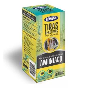 TIRAS REACTIVAS DE ACUARIOS PARA MEDICION DE AMONIACO - 50 PIEZAS