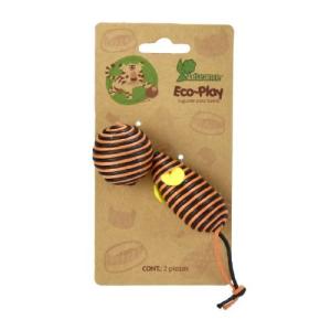 JUGUETE BOLA Y RATON ECOPLAY - 2 PZ