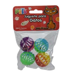 JUGUETE PELOTA BICOLOR - 4 PZ