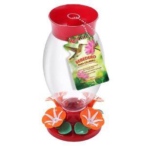 BEBEDERO C/HIBISCOS P/COLIBRI 2 L COLIBRIS ALIMENTADOR CON HIBISCOS