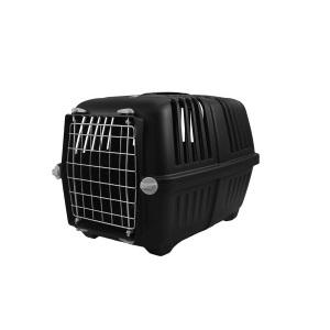 TRANSPORTADORA PRATIKO 1 EDICION ESPECIAL NEGRA CON PUERTA DE METAL 48 x 31.5 x 33 cm