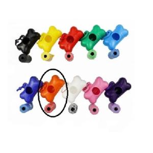 DISP DE POOP BAGS EN FORMA TIPO HUESO NARANJA