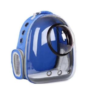 MOCHILA TRANSP CON BURBUJA TRANSPARENTE AZUL CIELO