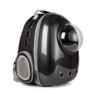 MOCHILA TRANSP CON BURBUJA TRANSPARENTE NEGRO