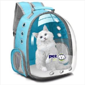 MOCHILA TRANSP SIN BURBUJA TRANSPARENTE AZUL CIELO