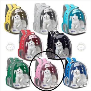 MOCHILA TRANSP SIN BURBUJA TRANSPARENTE ROSA