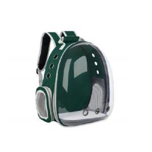 MOCHILA TRANSP SIN BURBUJA TRANSPARENTE VERDE