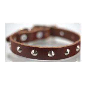 COLLAR PIEL C/ESTOPEROLES 3CM T18 PIEL