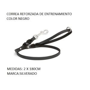 CORREA REFORZADA ENTRENAM. C/MANIQ 2X180CM NEGRA
