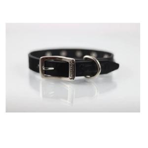 COLLAR PIEL C/ESTOPEROLES 2CM T18 NEGRO