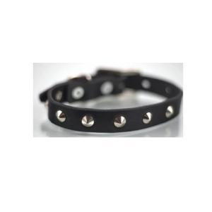 COLLAR PIEL C/ESTOPEROLES 3CM T20 NEGRO