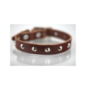 COLLAR PIEL C/ESTOPEROLES 3CM T22 PIEL