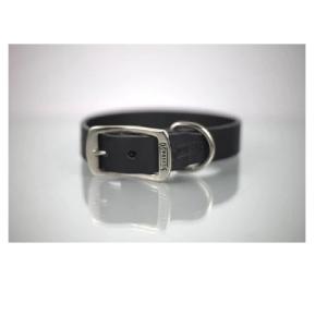 COLLAR PIEL LISO 3CM T20 NEGRO