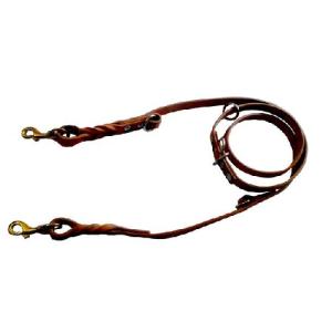 CORREA PIEL K9 POLICIA BRONCE 2X205CM