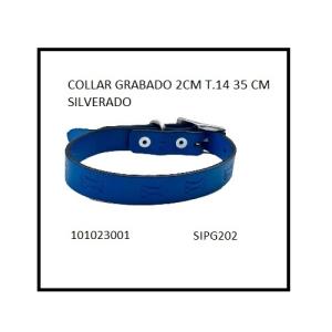 COLLAR PIEL GRABADO 2CM T14 35CM.