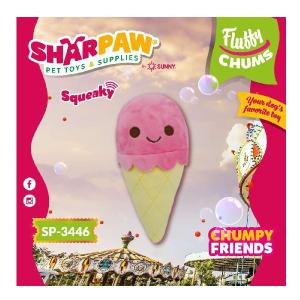 FLUFFY CHUMS JUGUETE DE PELUCHE CON SONIDO CONO DE NIEVE 21CM