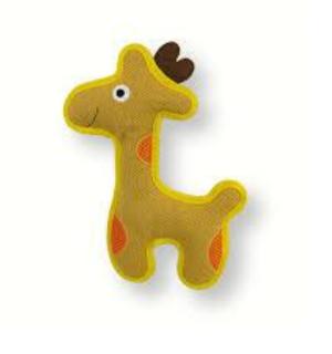 FLUFFY CHUMS JUGUETE DE PELUCHE CON SONIDO ESTILO JIRAFA 27CM.