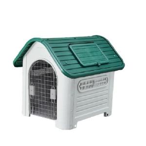 CASA P/MASCOTA DE TEJA CON PUERTA M. VERDE