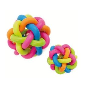 TINNY CHUMS SET 2 PELOTAS TRENZADA C/CASC. 6CM