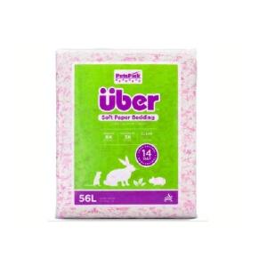UBER PINK/WHITE PAPER BEDDING 56L