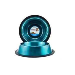 COMEDERO IMPORTADO ACERO INOX 16oz AZUL AQUA