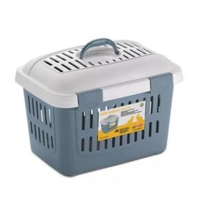 TRANSPORTADORA GULLIVER MEDIANA COL AZUL-BLANCO 45X33X33 CM CAPACIDAD 5KG C6