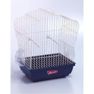 JAULA SERRANO BLANCO (BANDEJA COLOR AZUL)