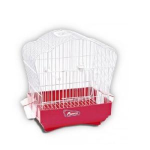 JAULA SERRANO BLANCO (BANDEJA COLOR ROJO)