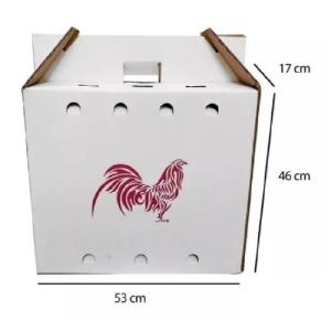 CAJA PARA GALLO REFORZADA BLANCA