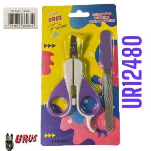 CORTAUÑAS P/GATO  CON LIMA GRANDE MORADO URUS